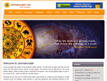 Tablet Screenshot of janmakundali.com